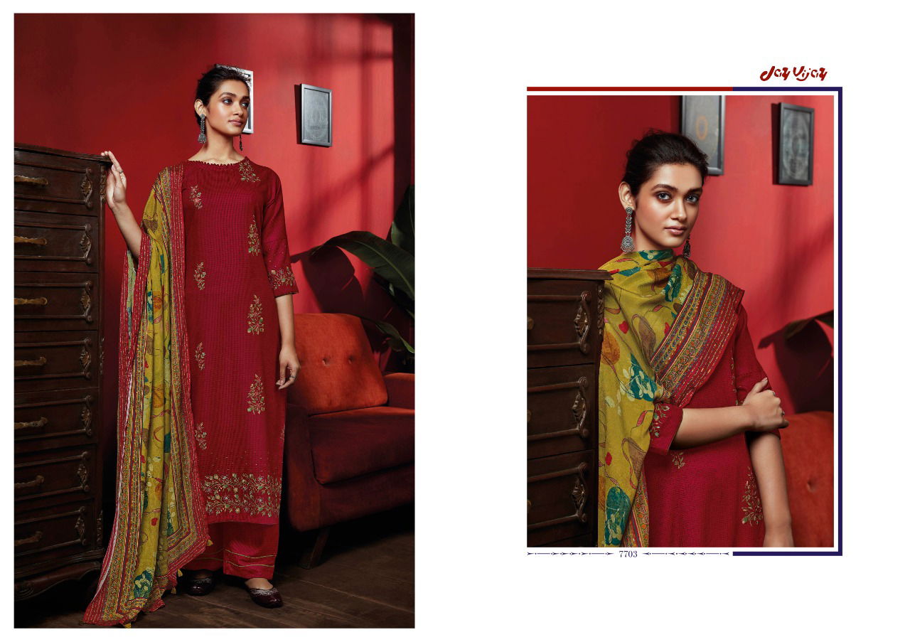 Jay Vijay Dastoor Festive Wear Wholesale Dress Material Catalog
